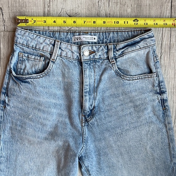 Zara Women Jeans Size: 8 Color: White Wash - Picture 12 of 13